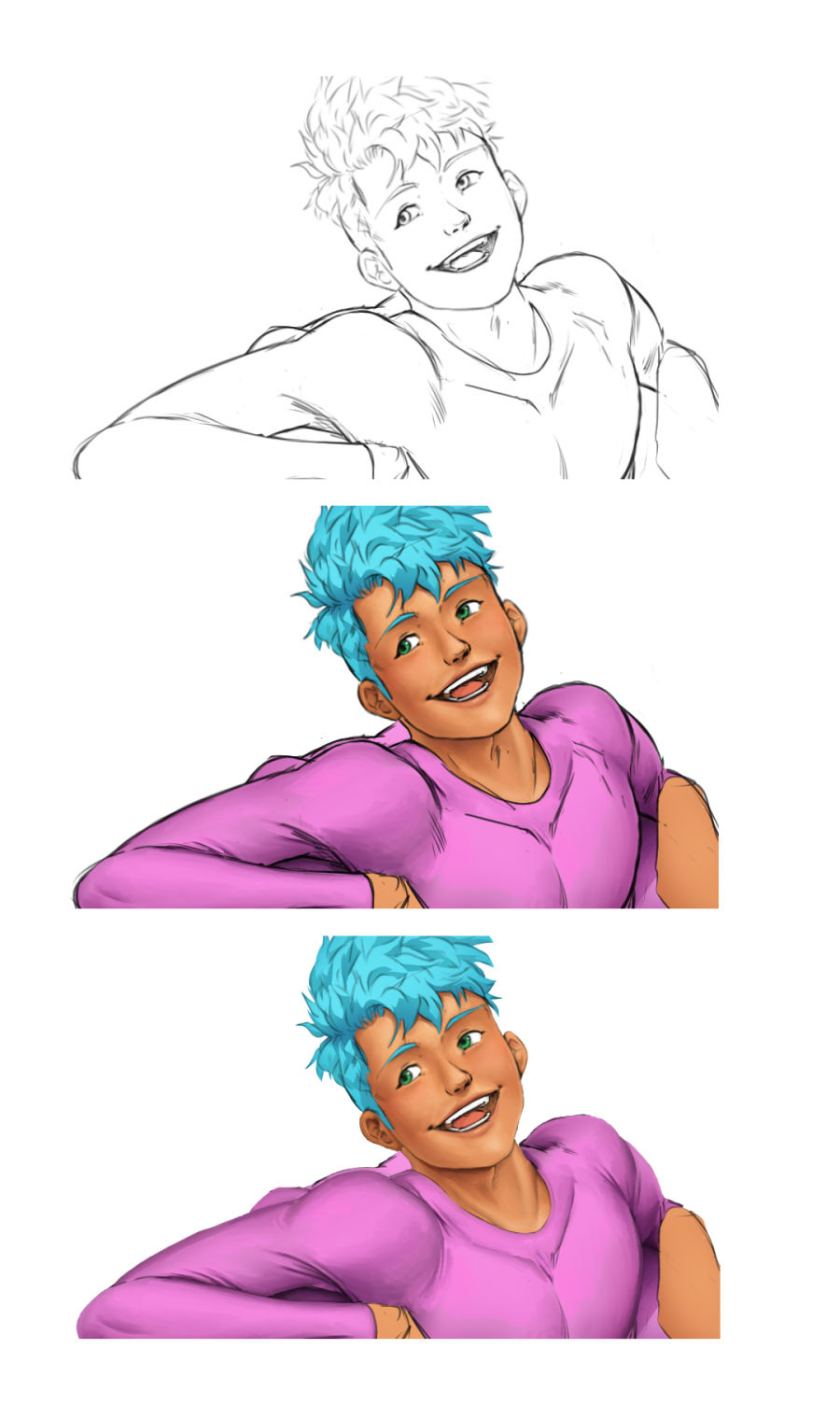 Andrea Painting Process