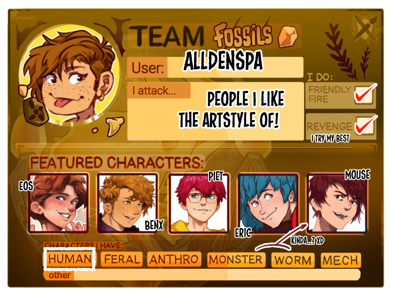 Artfight Profile 2025