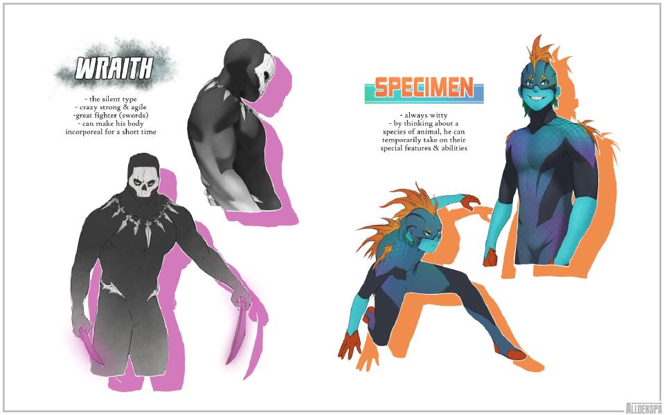 Zoltelan Superheroes AU Outfits